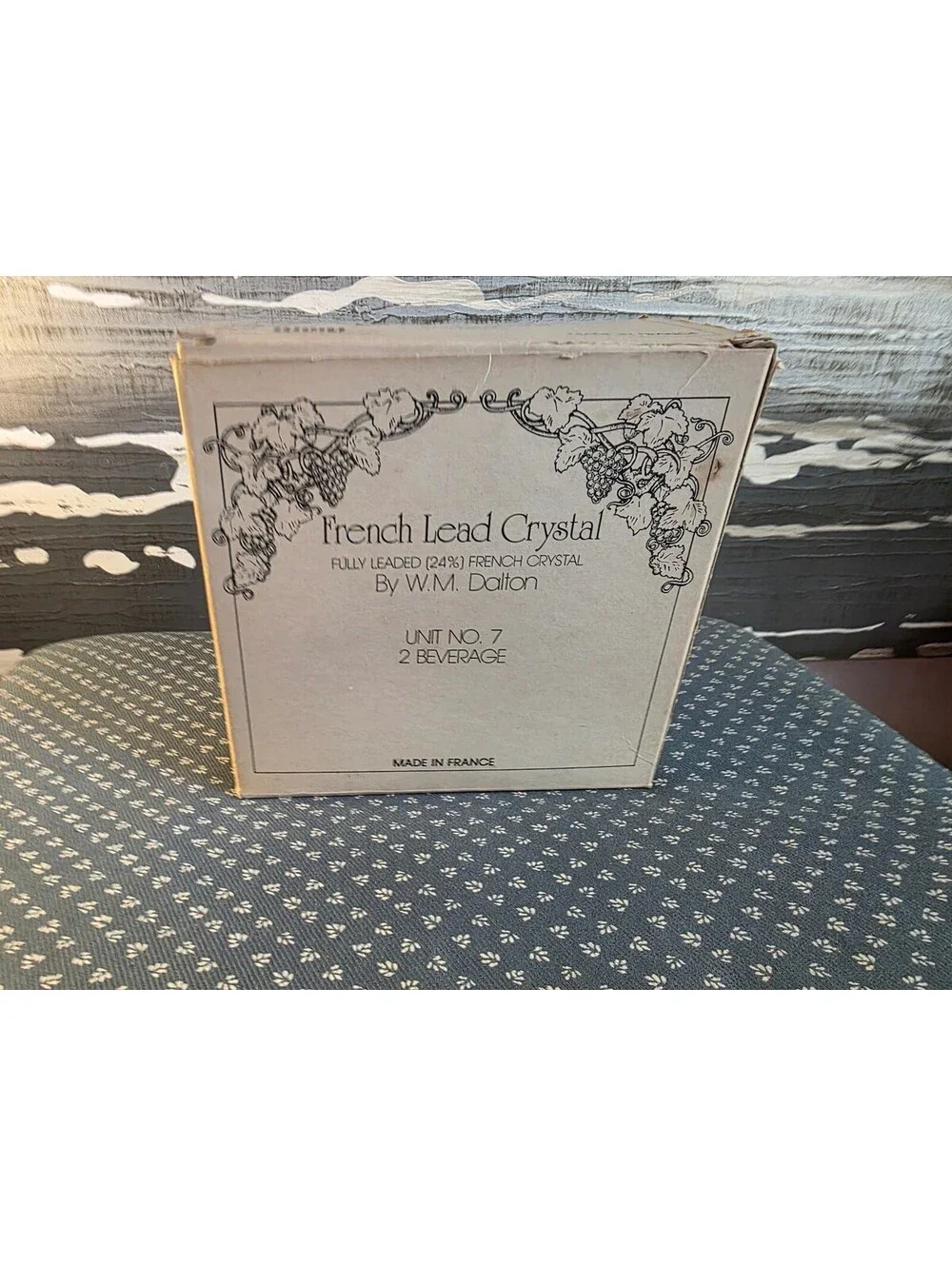 Vintage W.M. Dalton Verite French 24% Lead Crystal Beverage Glasses Set of 2